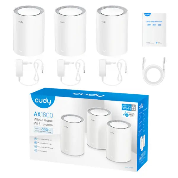 Cudy AX1800 Wi-Fi 6 Mesh Kit 3-Pack Flabba
