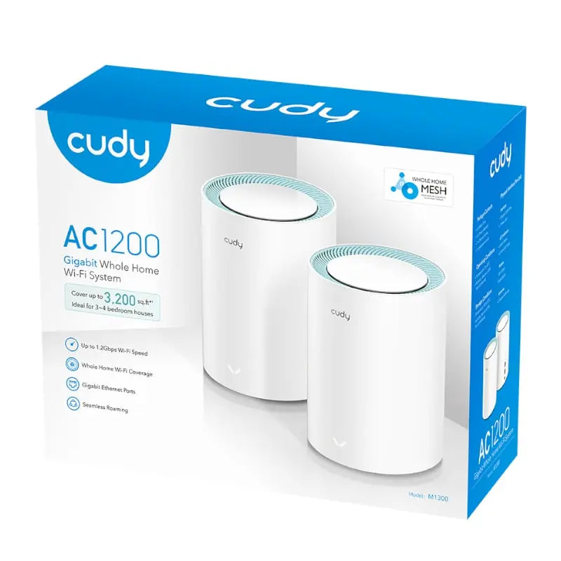Cudy AC1200 Wi-Fi Mesh Kit 2 Pack With Gigabit Flabba