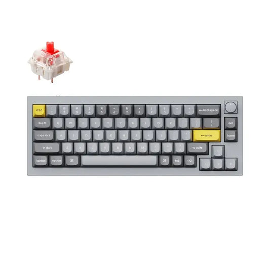 Keychron Q2 65% Red G Pro Switches Aluminium RGB Wired Keyboard – Grey My Store